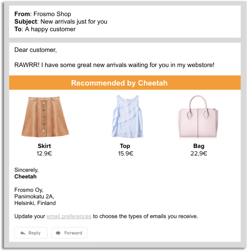 Email recommendations