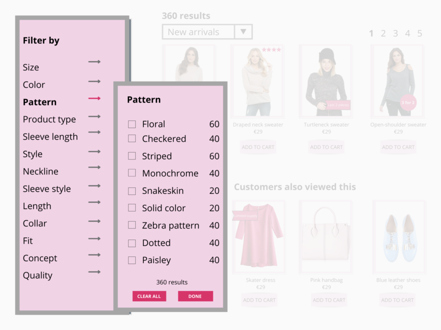 Use A/B testing on category page filters and sorting tools